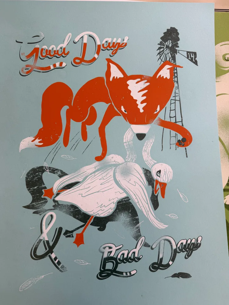 Fox & Goose, Screen print