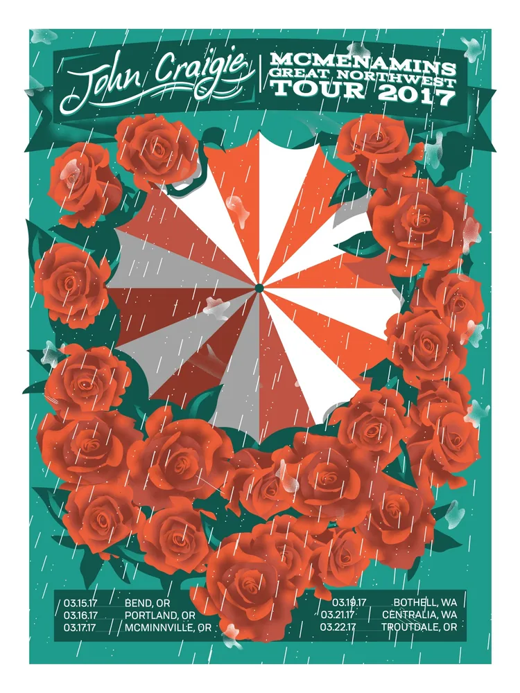 John Craigie, McMenamins Great Northwest tour poster and logo