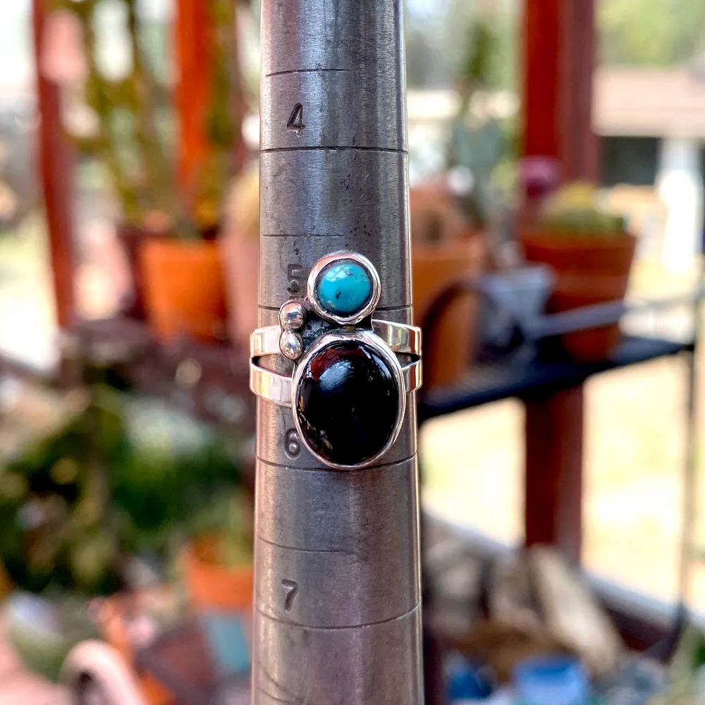 Dione, Sterling silver and turquoise ring