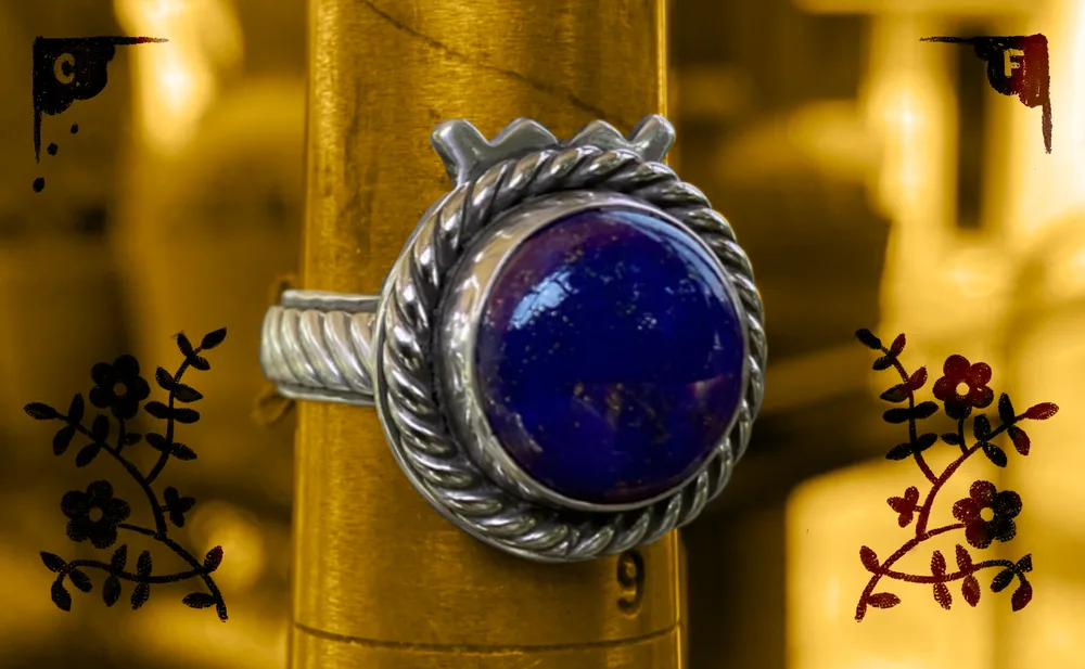 Lapis, Sterling silver ring